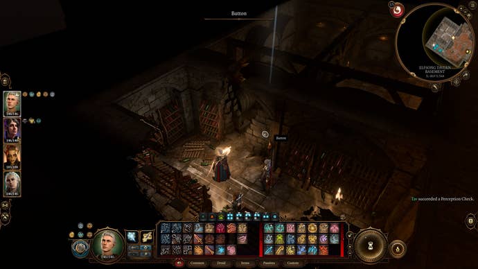 Tav unlocking the secret entrance to the Emperor’s hideout in Baldur’s Gate 3.