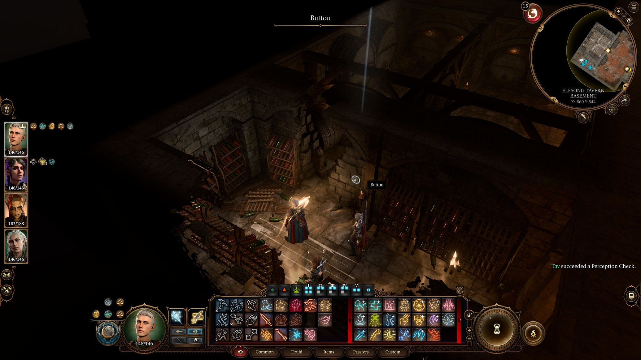 Tav unlocking the secret entrance to the Emperor's hideout in Baldur's Gate 3. - 1