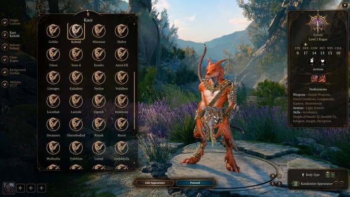 The revamped character creator in Baldur’s Gate 3 mod Fantastical Multiverse