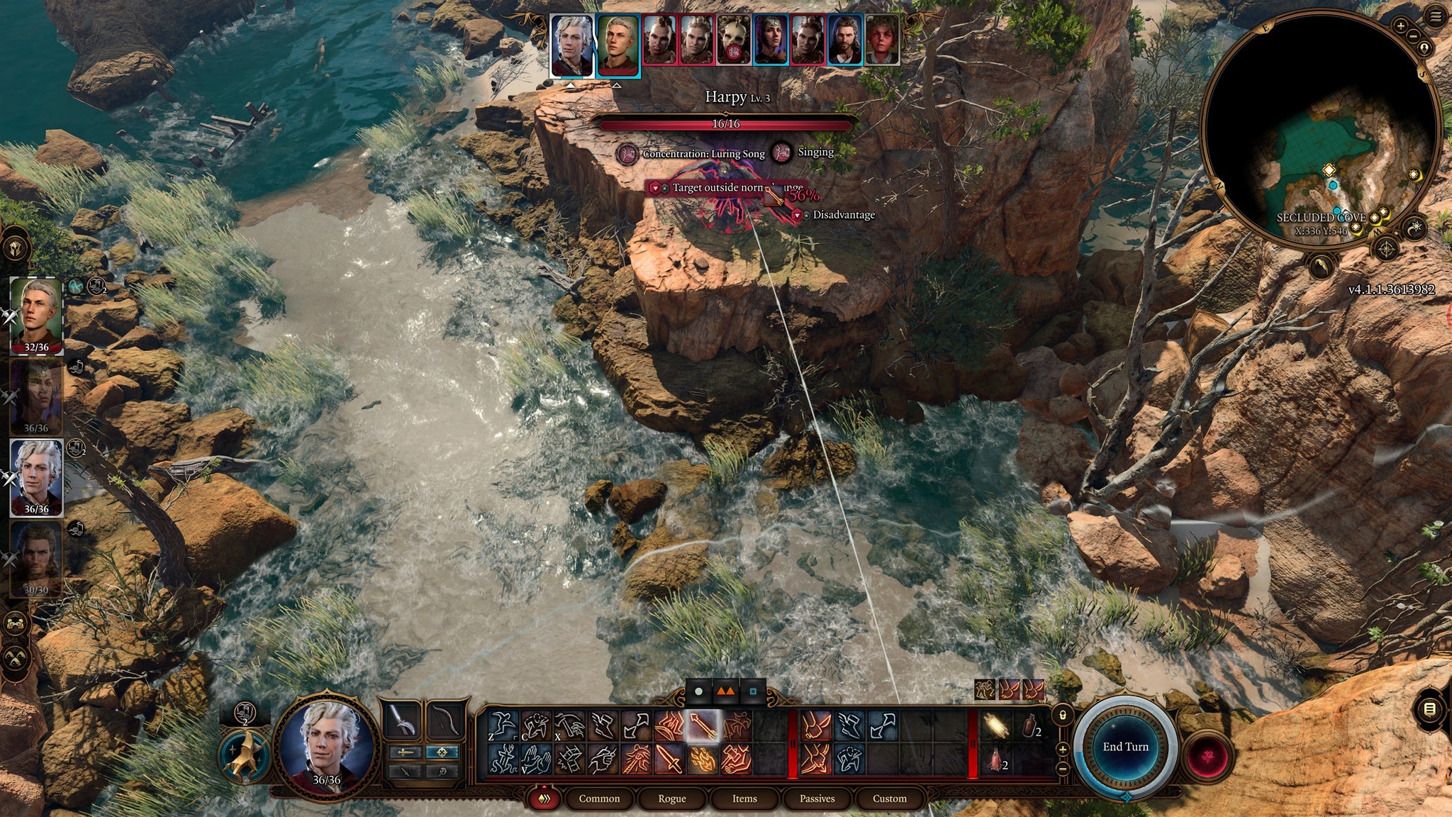 Astarion fighting a harpy in the Secluded Cove in Baldur's Gate 3 - 6