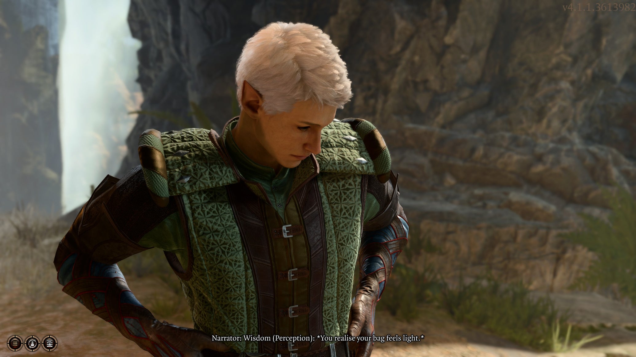 Tav checking their pockets for their belongings in Baldur's Gate 3 - 1