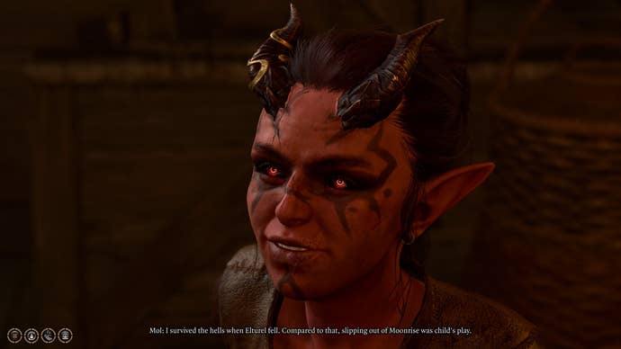 Tav and their party speaking to Mol inside the Undercellar in Baldur’s Gate 3.