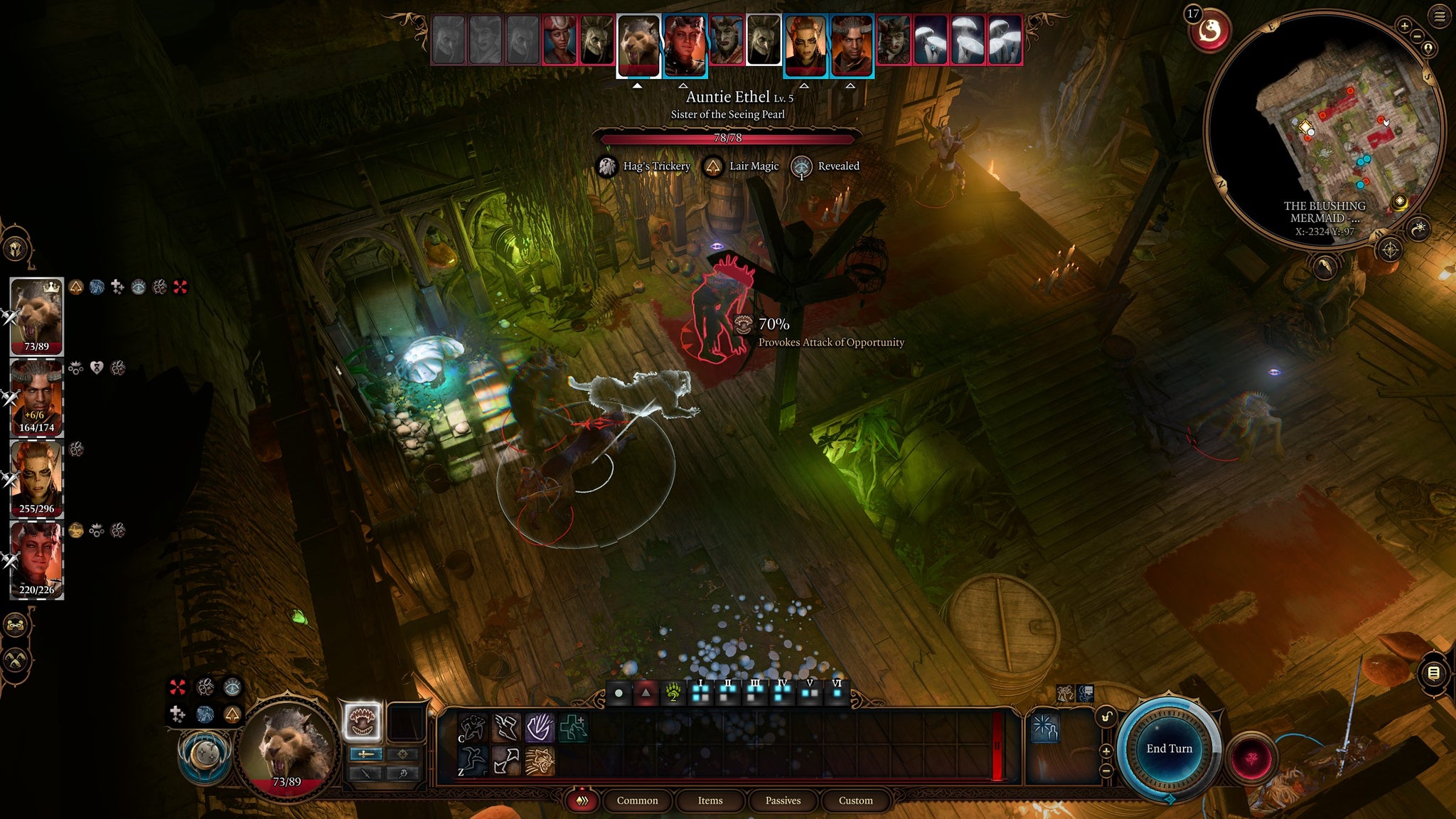 Tav destroying a magical mushroom that grants hags immortality in Baldur's Gate 3. - 8