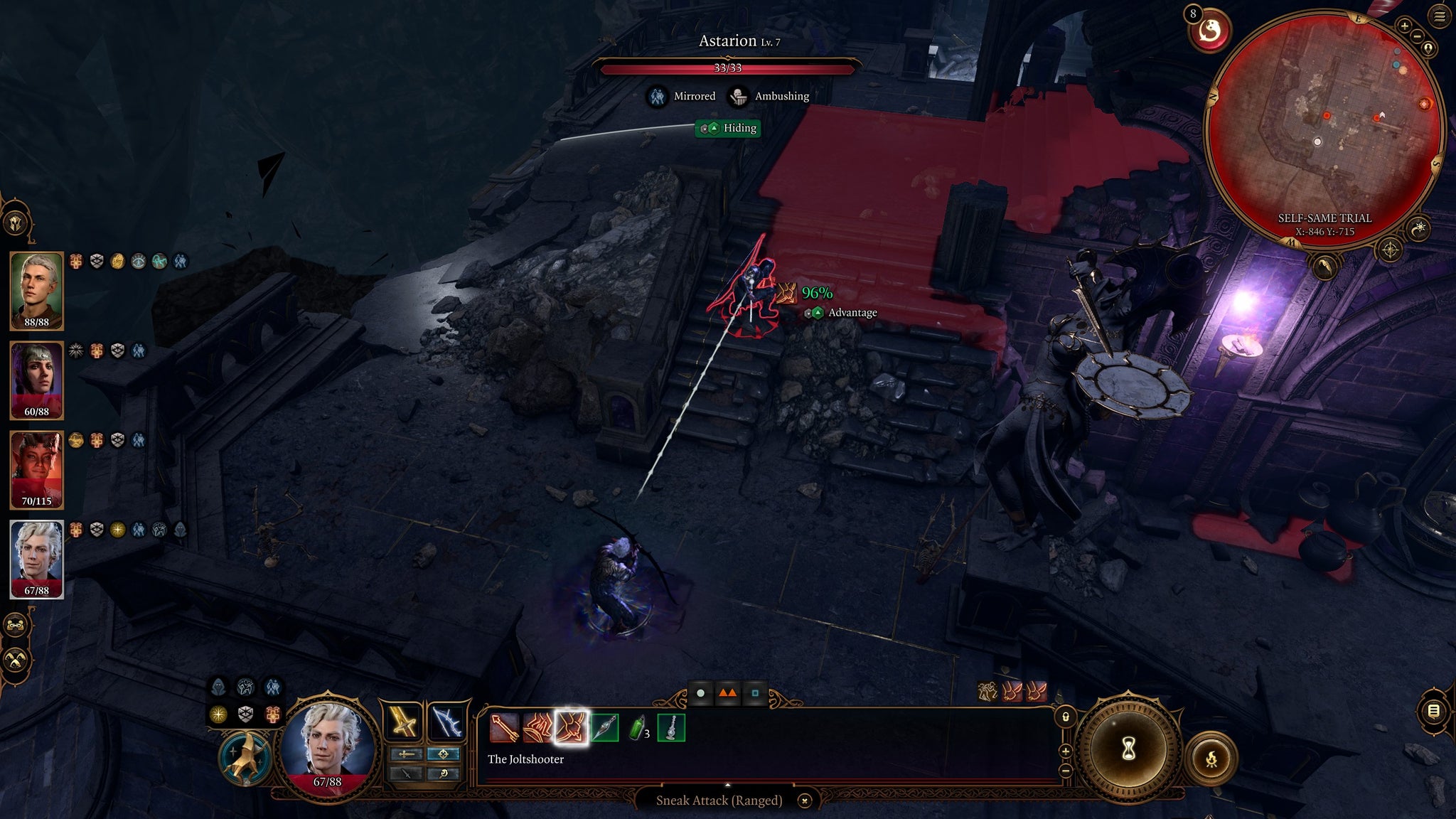 Astarion undertaking the Self-same trial in the Gauntlet of Shar in Baldur's Gate 3 - 9