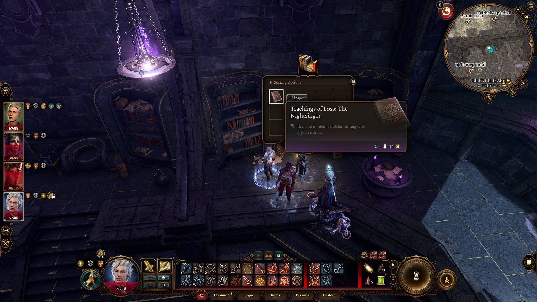 Astarion finding the book that can silence the nightsong inside the Gauntlet of Shar in Baldur's Gate 3 - 11