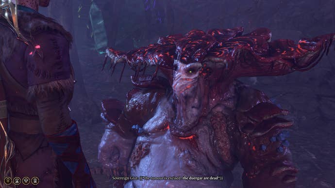 Tav speaking to the deposed sovereign, Glut, in Baldur’s Gate 3