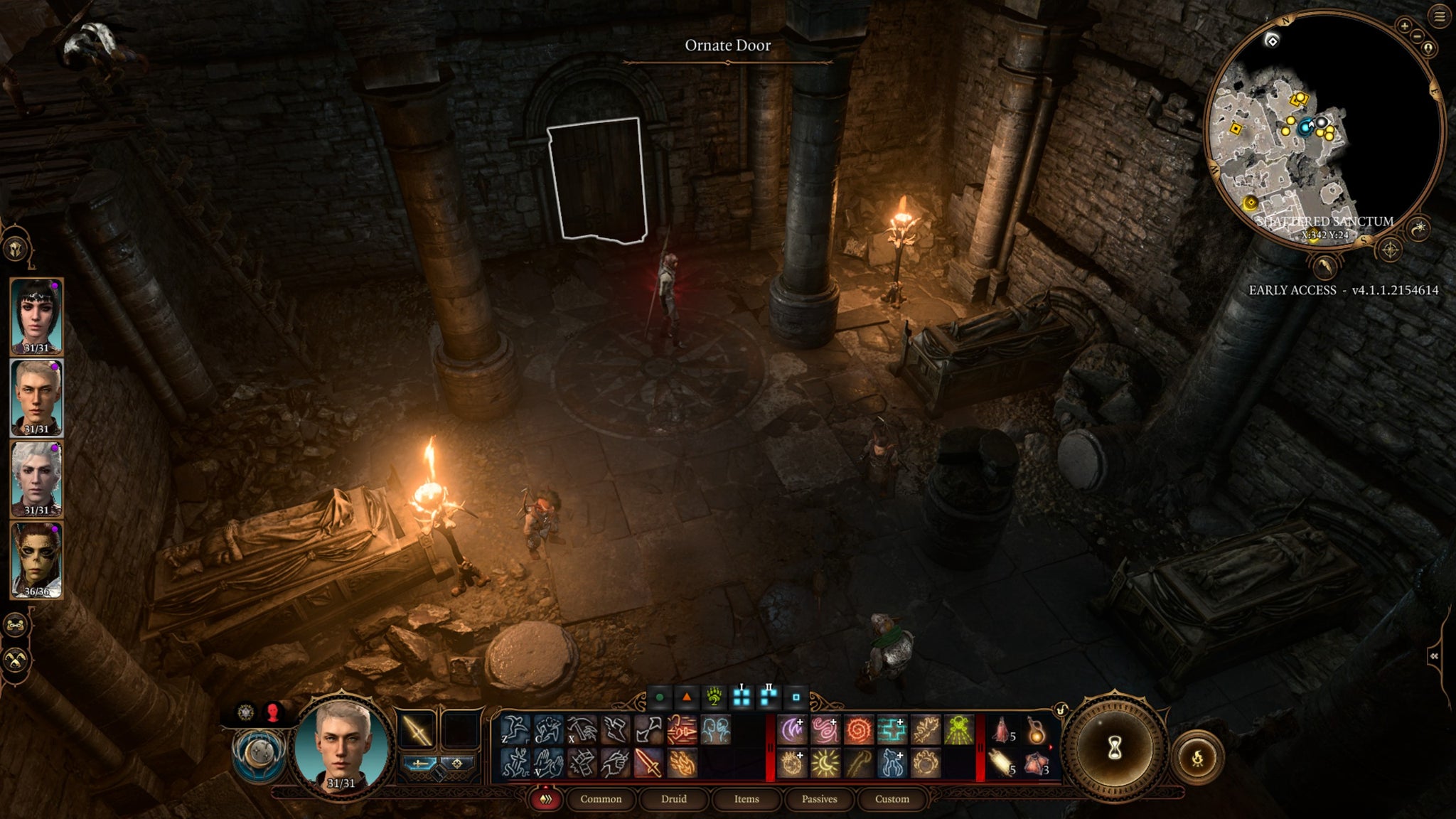 The ornate door that leads to Halsin's location in Baldur's Gate 3 - 3