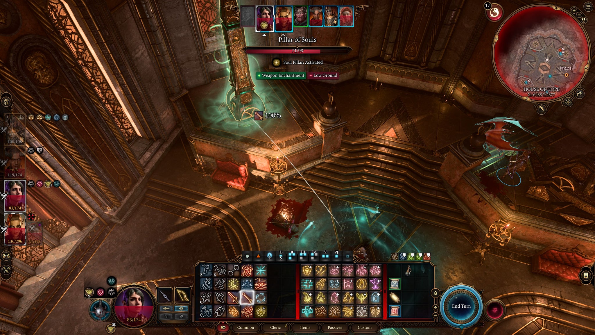 Shadowheart destroying a pillar of souls powering Raphael in the House of Hope in Baldur's Gate 3. - 11