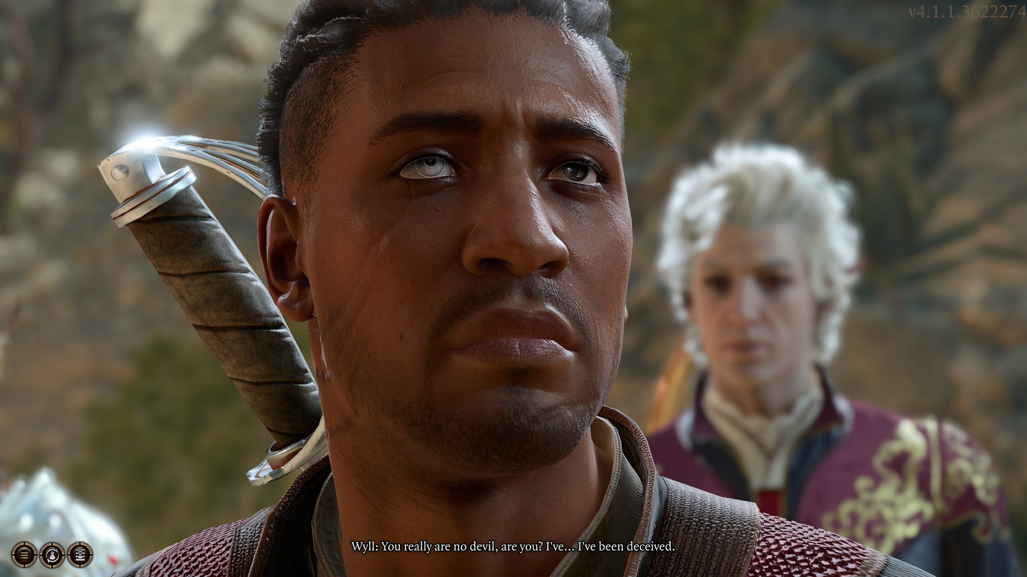 Wyll speaking to the tiefling devil Karlach in Baldur's Gate 3 - 1