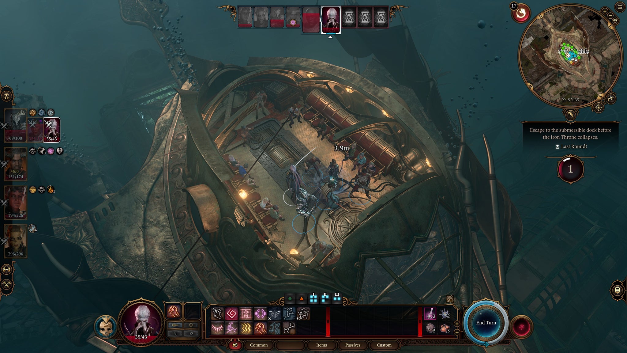 A submarine filled with the rescued prisoners from the Iron Throne prison in Baldur's Gate 3. - 9