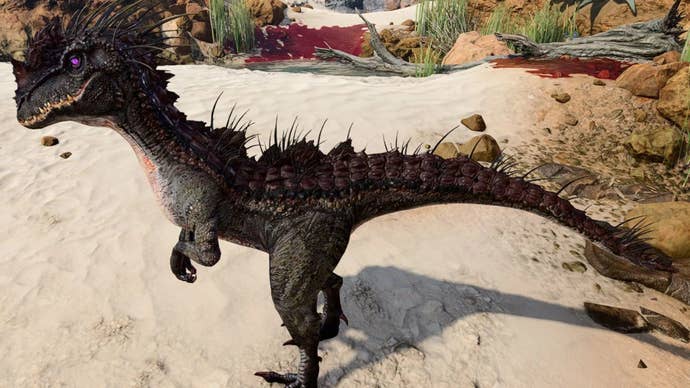 A dinosaur in Baldur’s Gate 3.