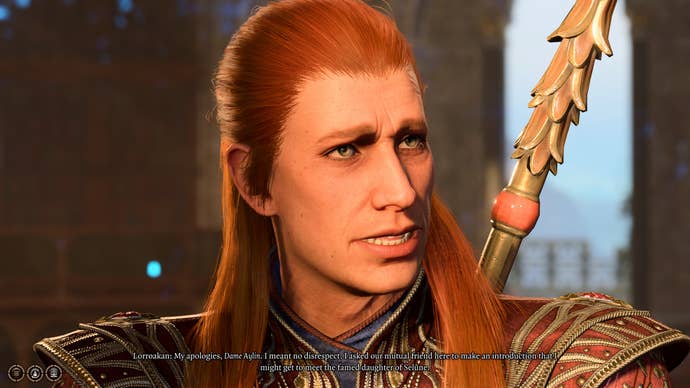 The wizard Lorroakan propositioning the party to catch Aylin in Baldur’s Gate 3.