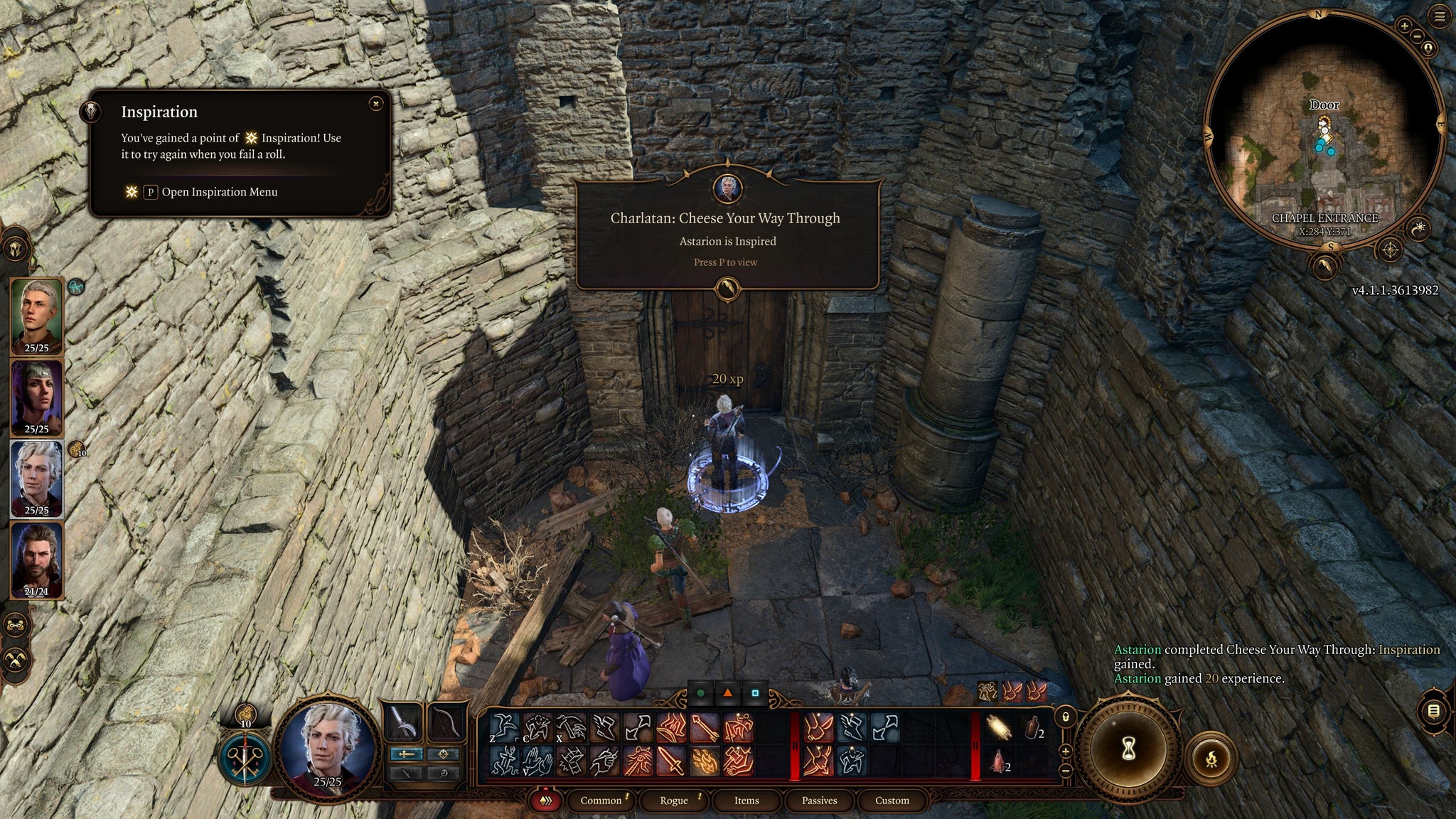 Astarion passing a speech check in the Overgrown Ruins in Baldur's Gate 3 - 3