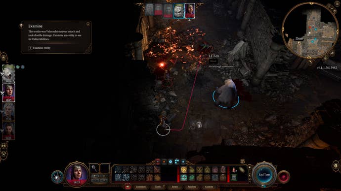 Tav blowing up an exploding barrel in the Overgrown Ruins in Baldur's Gate 3