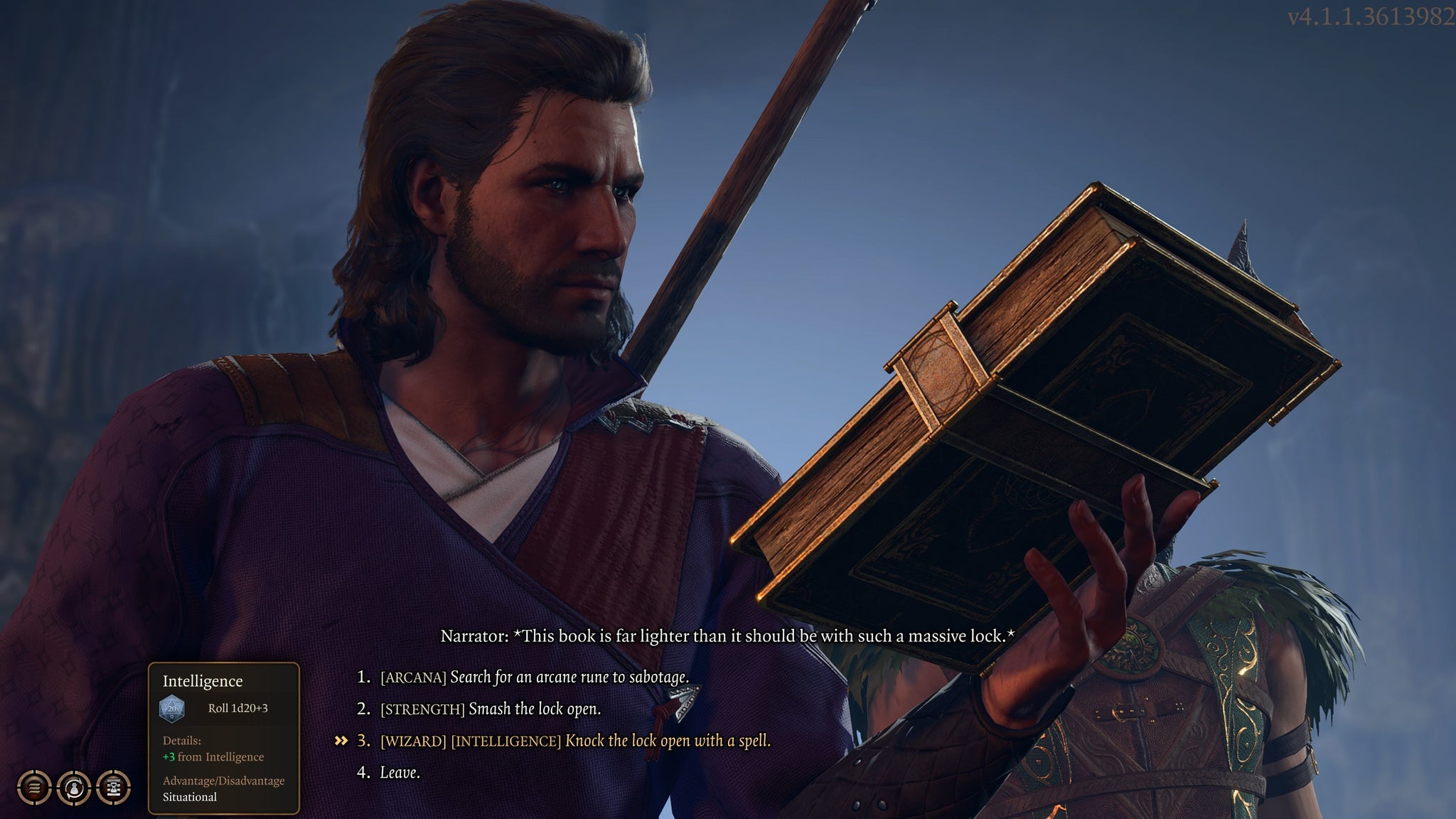 Gale trying to open the Book of Dead Gods in Baldur's Gate 3 - 7