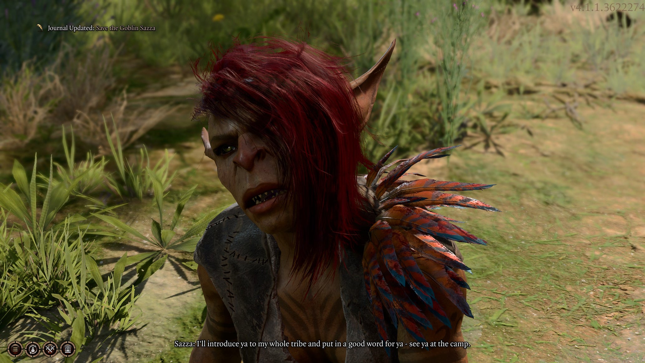 The party speaking to Sazza, the Goblin prisoner in Baldur's Gate 3 - 1