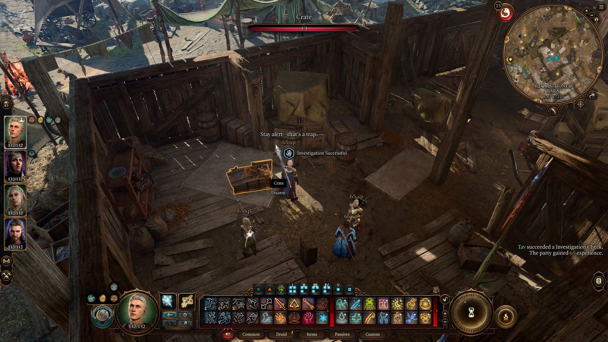 Tav and their party finding a box full of booby trapped toys in Baldur's Gate 3. - 5