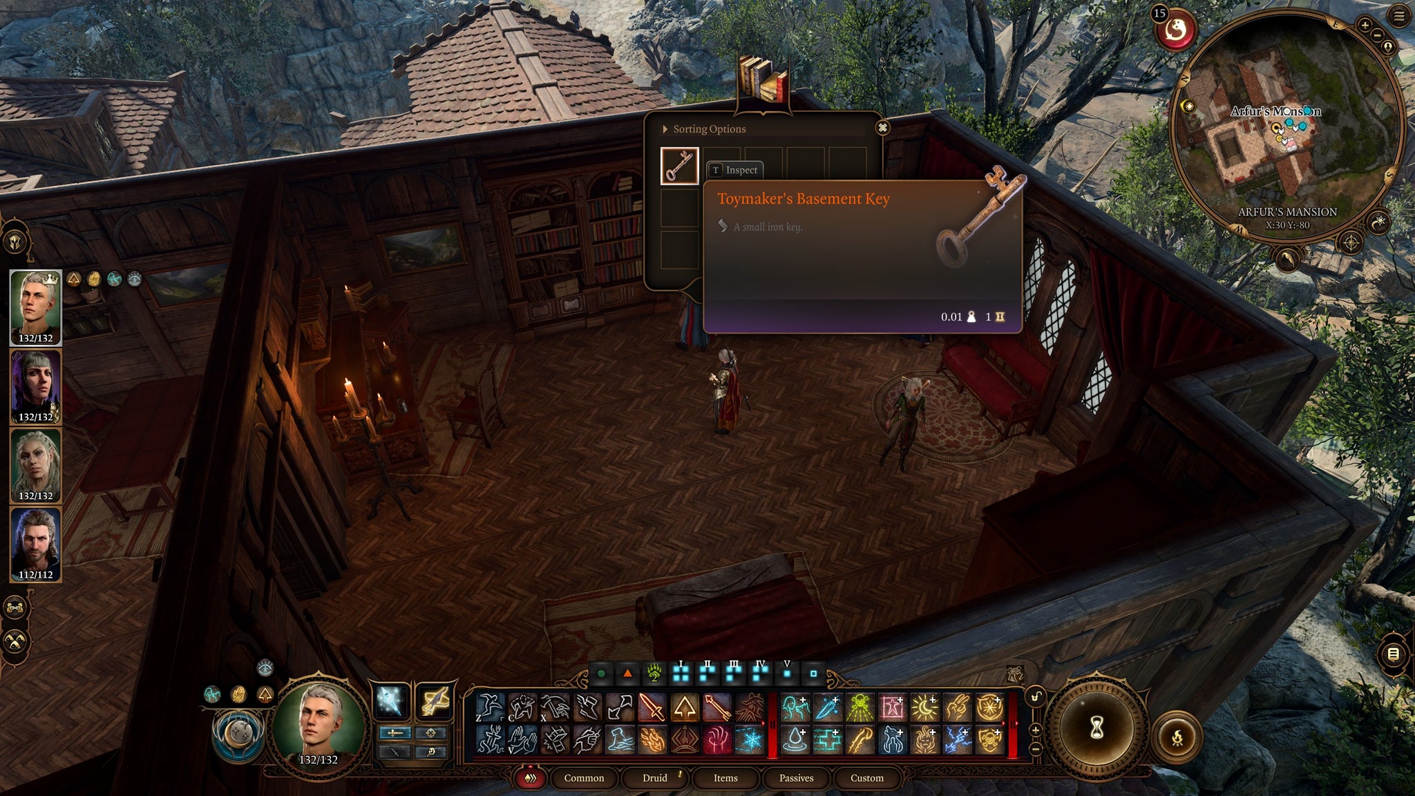 A key to the toymaker's basement found in Arfur Gregorio's house in Baldur's Gate 3. - 3