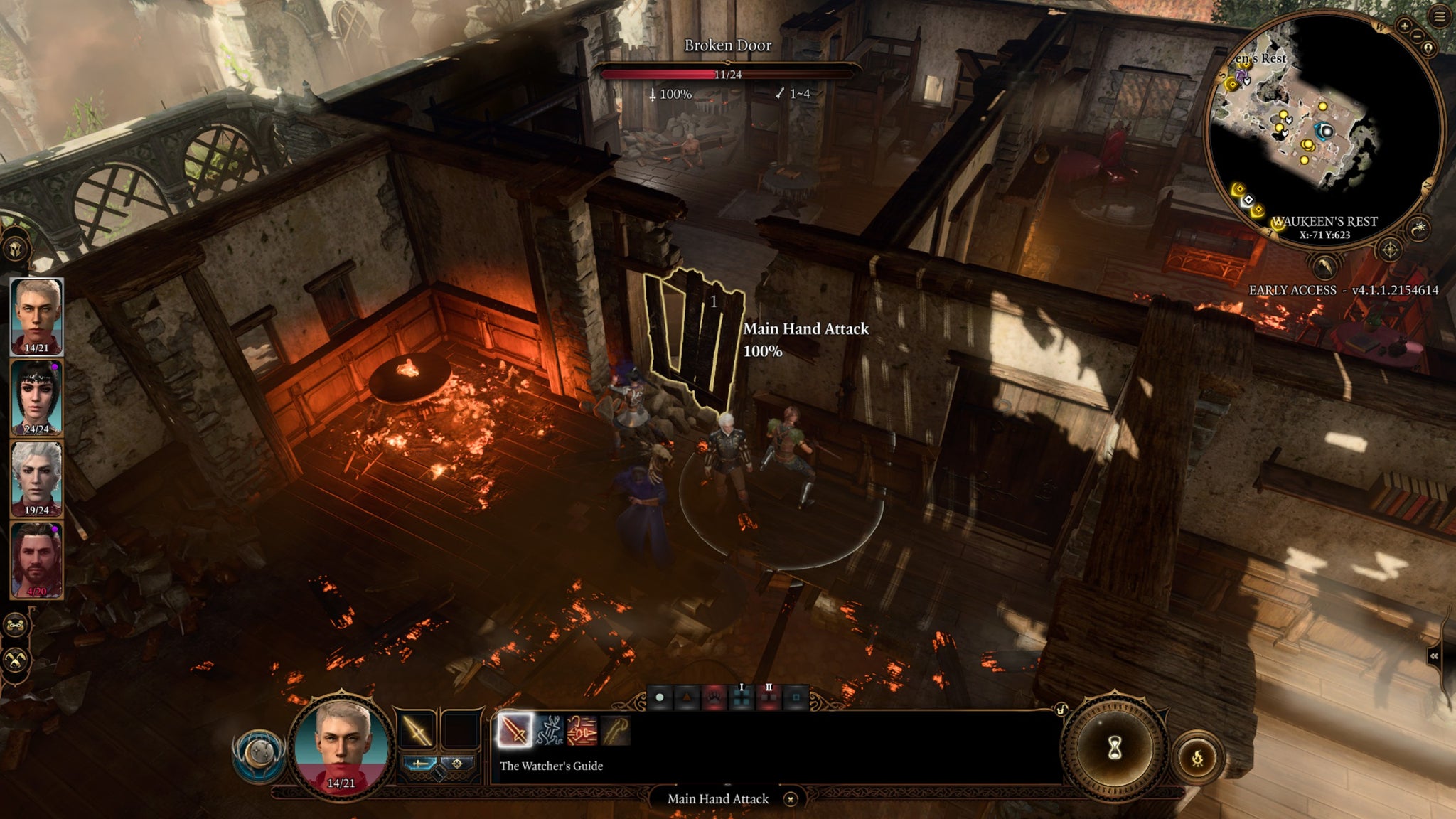 Tav breaking down a door to save the trapped man in Baldur's Gate 3 - 4