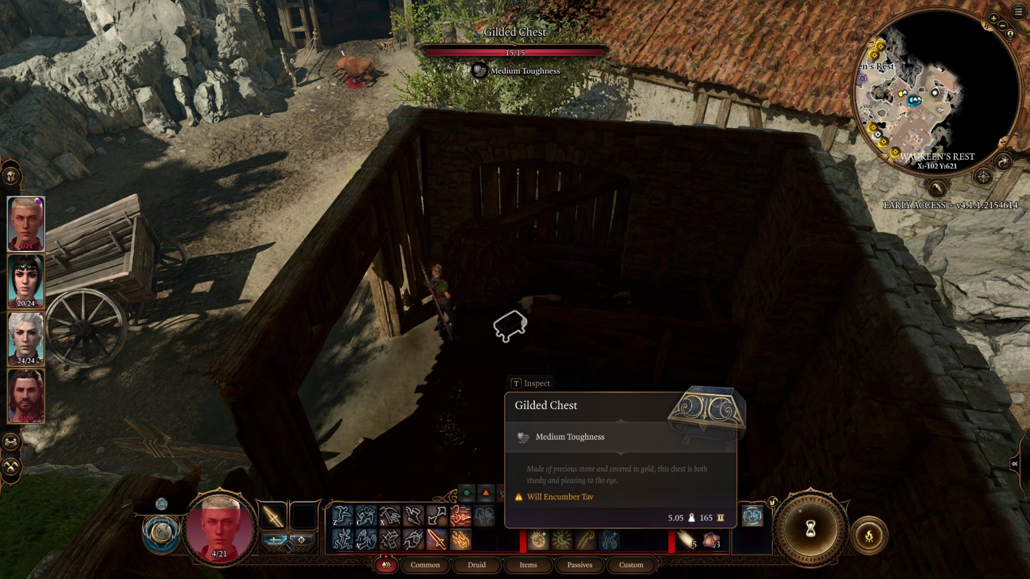 Tav collection their reward for rescuing the trapped man in Baldur's Gate 3 - 8