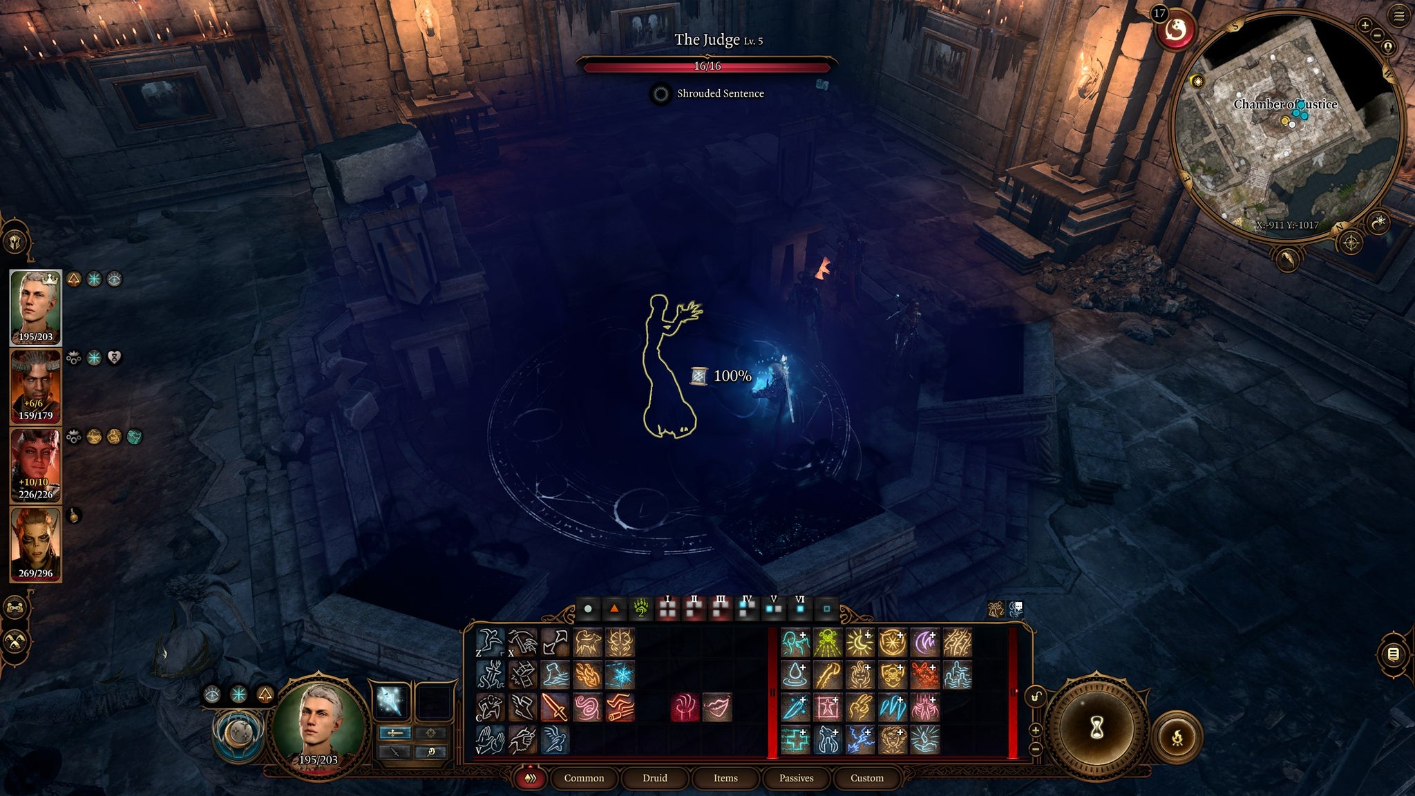 Tav removing the curse from a shade in the Chamber of Justice inside the Wyrmway in Baldur's Gate 3. - 5