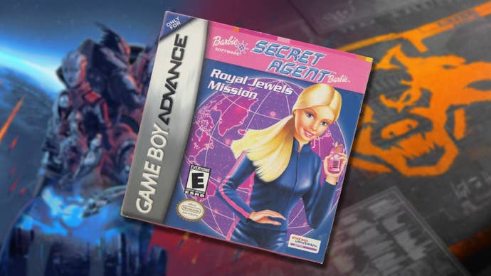 Horrific amalgam image of Black Ops 6, Mass Effect key art and Barbie Secret Agent