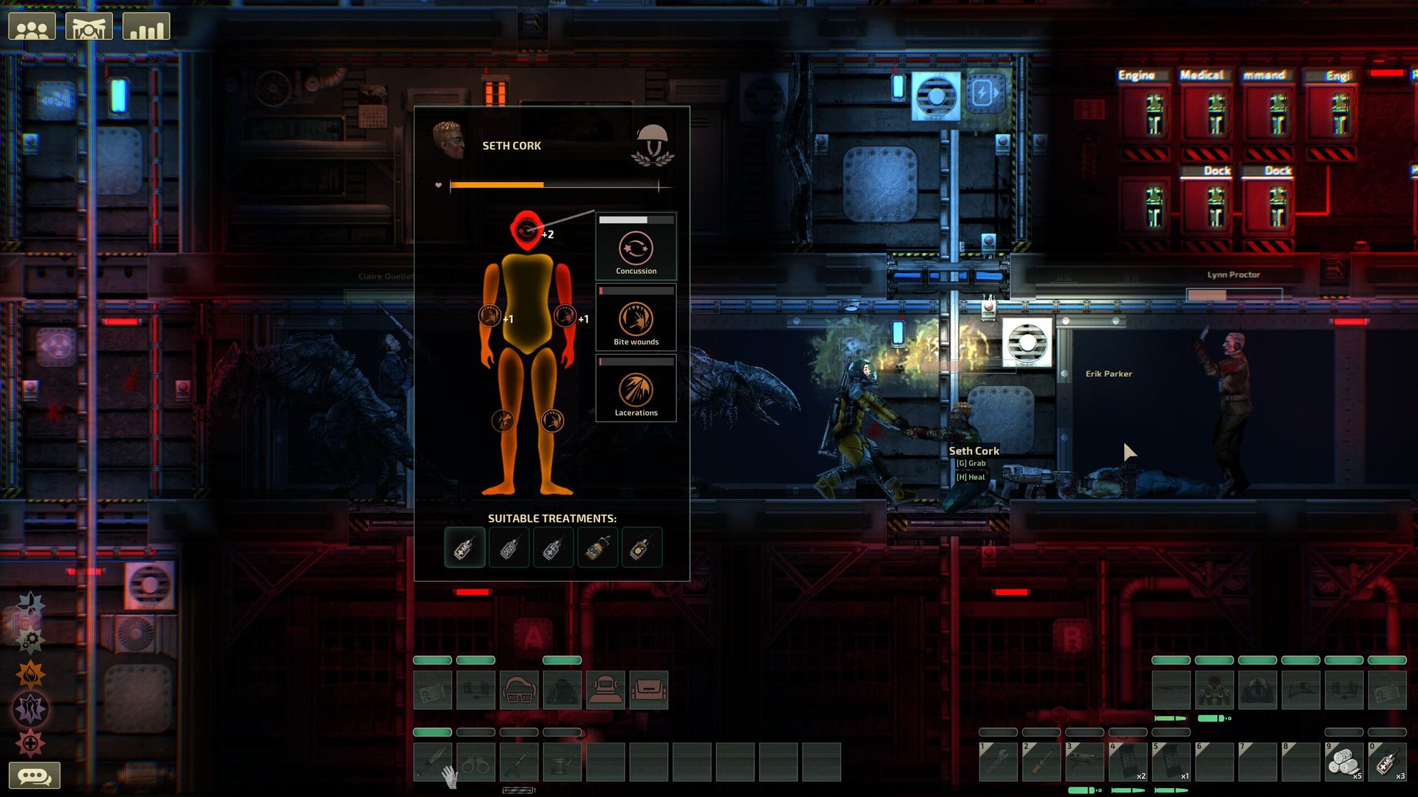 A submariner fights off aliens in Barotrauma, probably unsuccessfully - 1