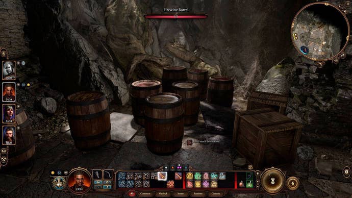 A group of barrels in Baldur’s Gate 3