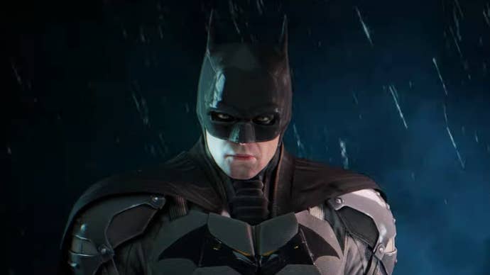 Robert Pattinson’s The Batman suit in Batman: Arkham Trilogy