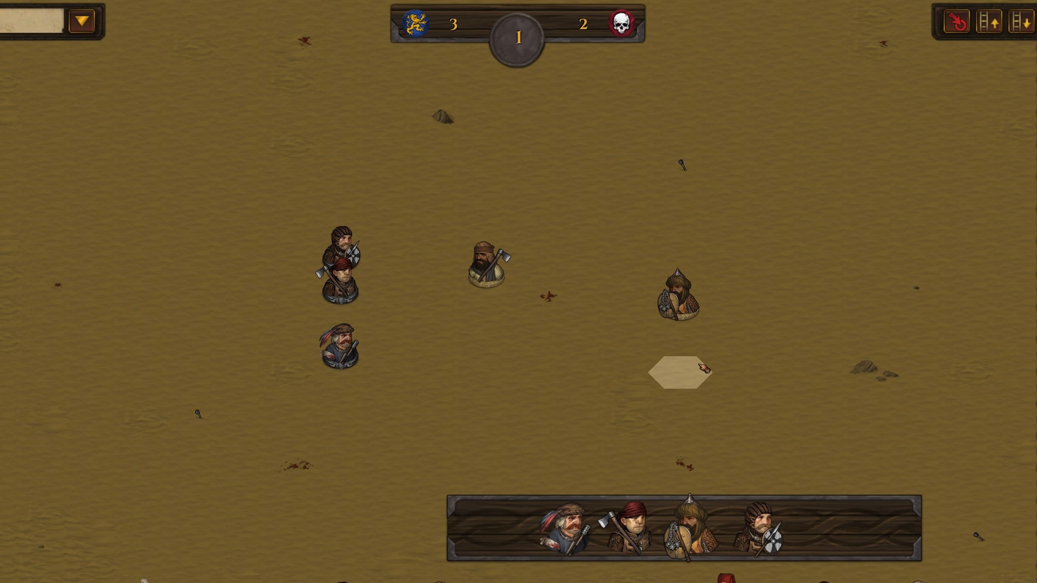 A fighting arena in Battle Brothers. - 1