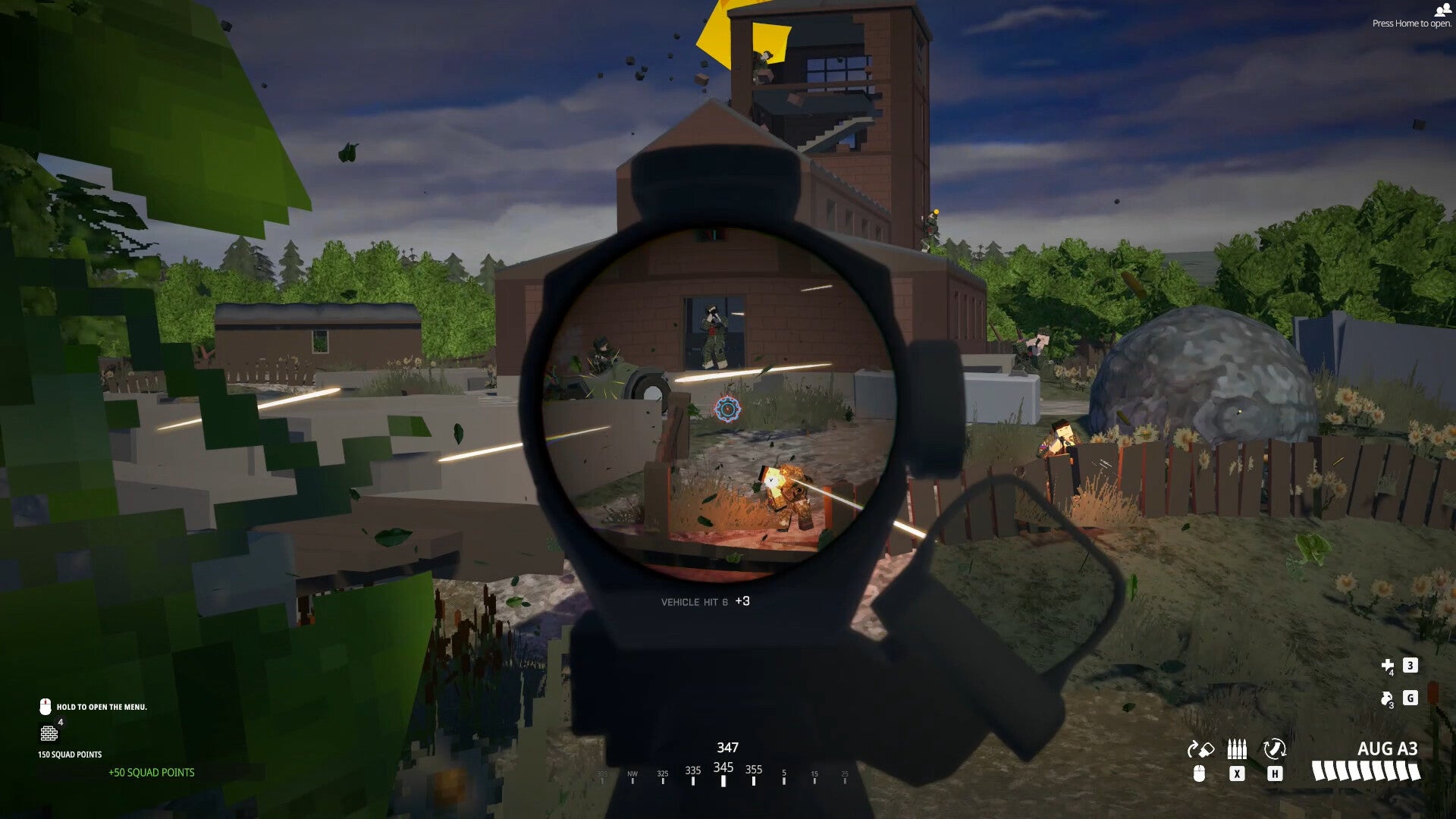 An Engineer class player aiming down their sights in Battlebit - 5