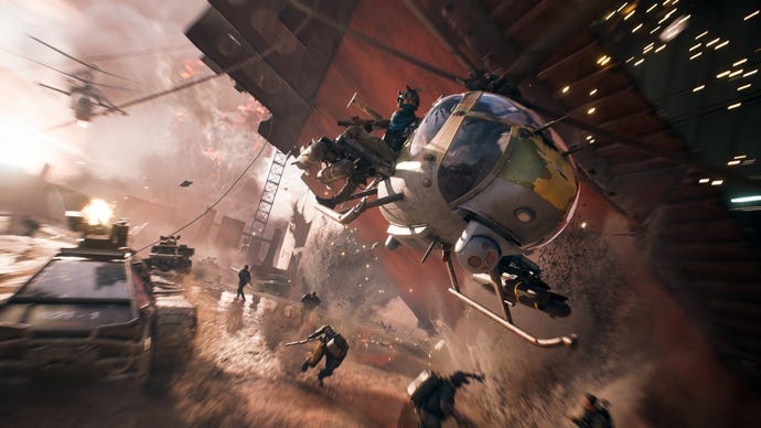 Warful action in a Battlefield 2042 screenshot.