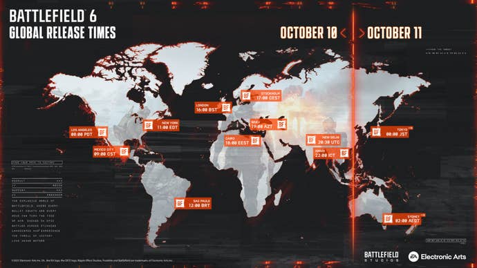 battlefield 6 global release times map