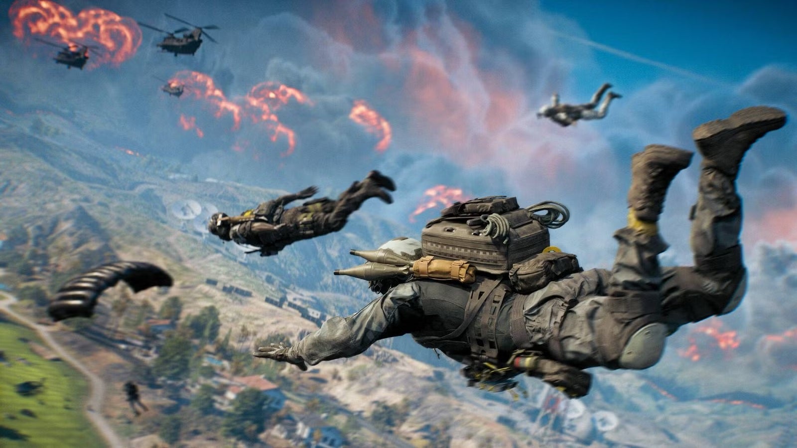 Battlefield 6 skydiving.