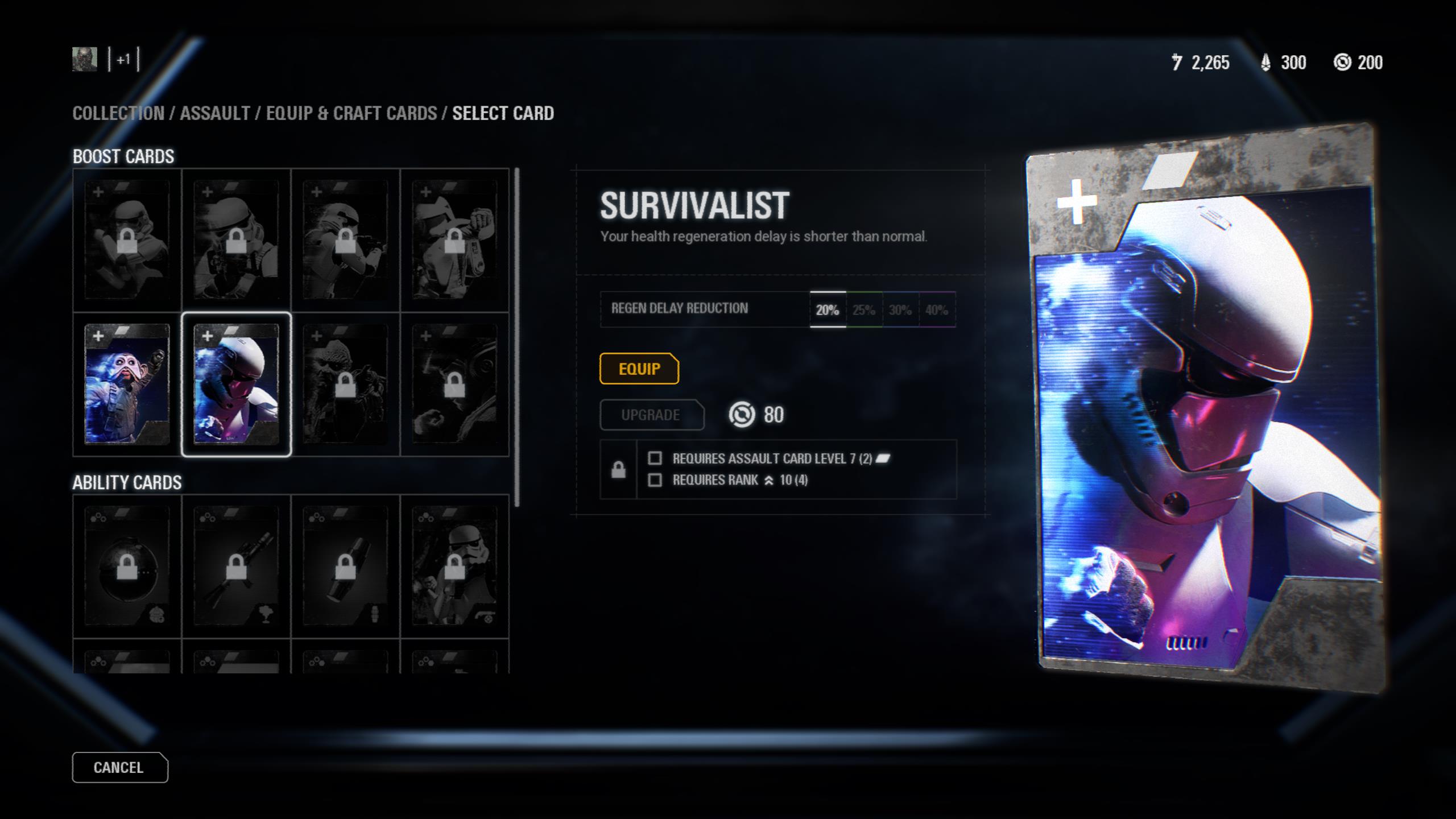 Star Wars Battlefront 2 breaking down Star Cards weapon unlocks