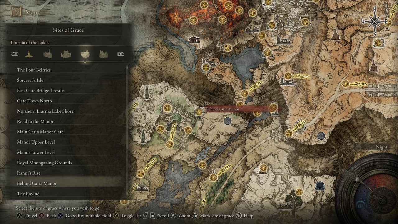 Behind Caria Manor Grace in Elden Ring