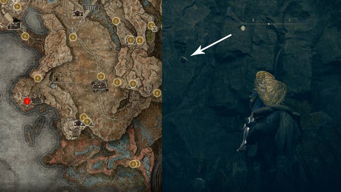 The location of the String-Seller’s Bell Bearing in Elden Ring Shadow Of The Erdtree.