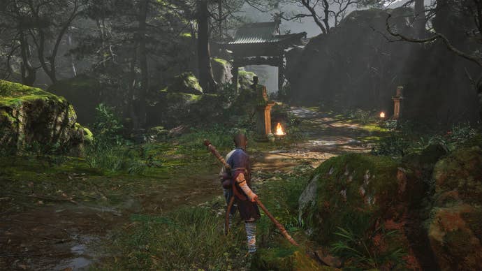 A gate leading to the Guanzhi boss arena in Black Myth Wukong.