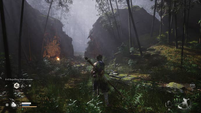 A passageway leading to the Guangmou boss arena in Black Myth Wukong.