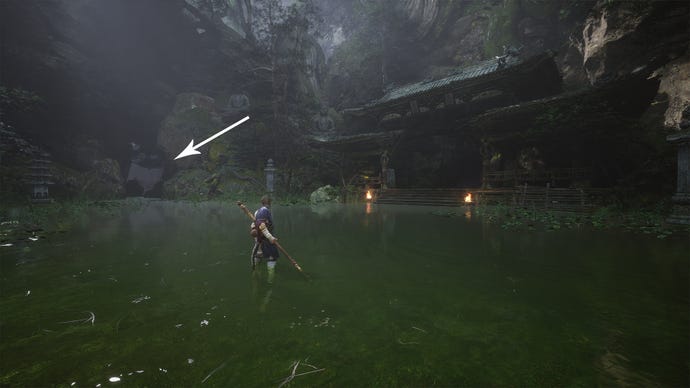 La arena del jefe Whiteclad Noble en Black Myth Wukong.