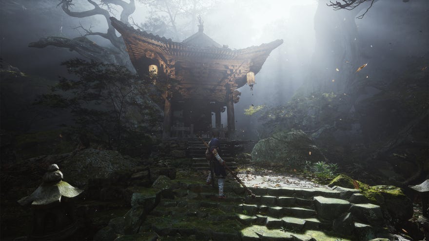 A shrine containing a large bell in Black Myth Wukong.