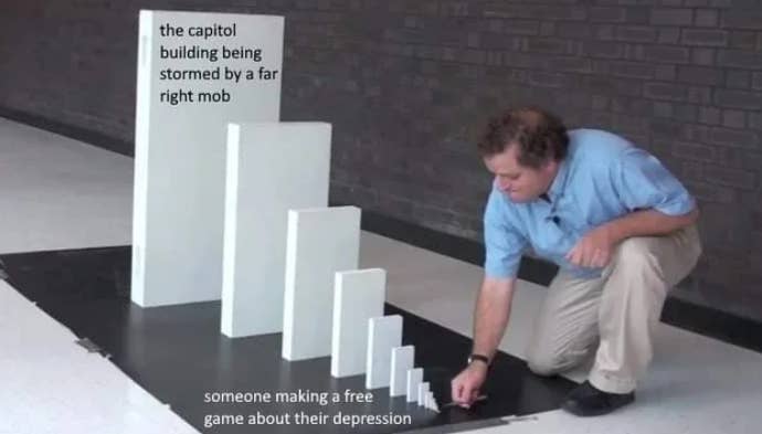 A meme that Bennet Foddy sent me.