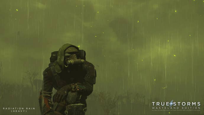 Heavy rad rain in Fallout 4 mod True Storms.