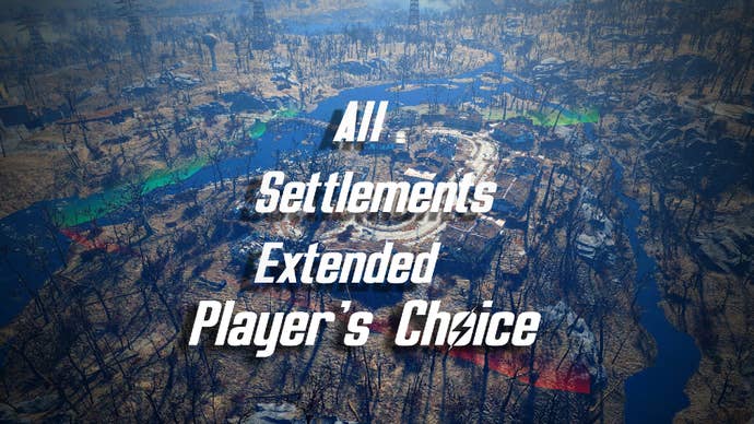 The key art for Fallout 4 mod All Settlements Extended.