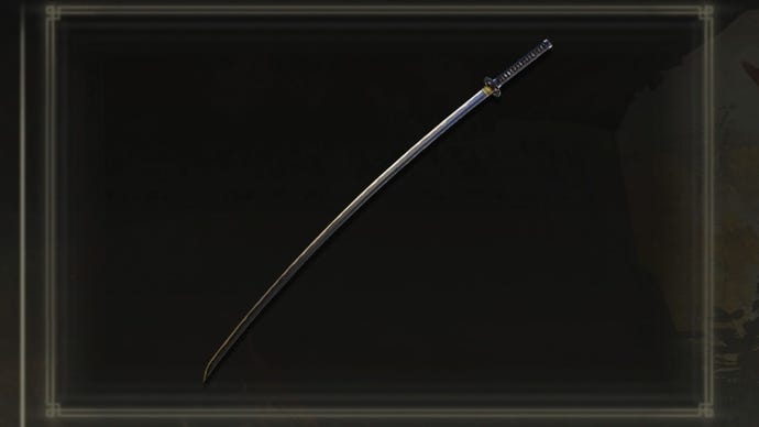 A close-up of the Nagakiba katana weapon icon in the inventory of Elden Ring.