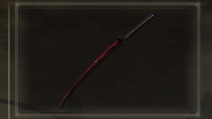 A close-up of the Rakshasa's Great Katana weapon icon in the inventory of Elden Ring: Shadow of the Erdtree.
