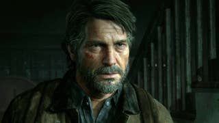 Joel looking directly into the camera with a cut on his face.