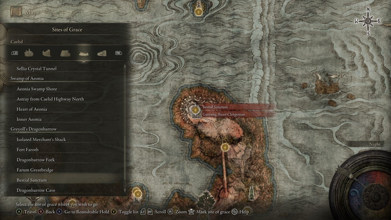 Bestial Sanctum Grace in Elden Ring