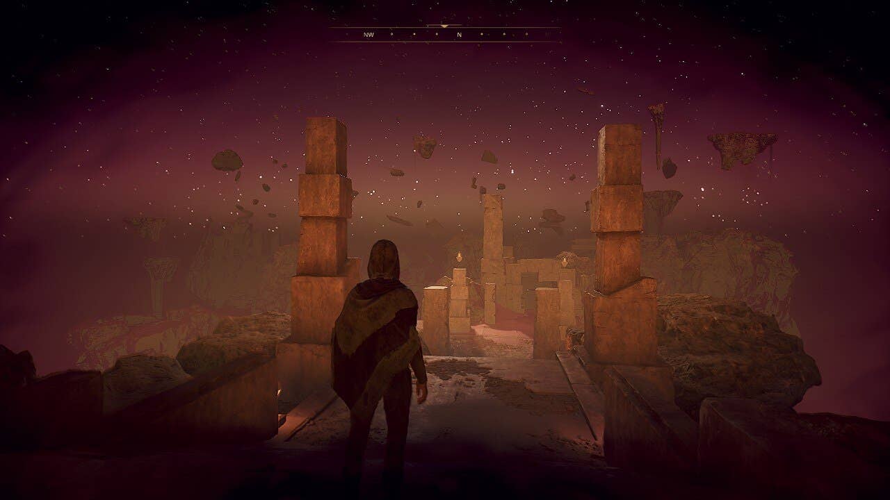 A dream vision of some sandstone ruins: Jagriti in the dunes.