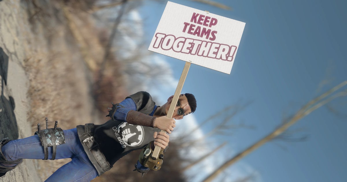 As unionised Microsoft workers rally against Bethesda layoffs, Fallout 4's been filled with protest signs and OneBGS logoed vault suits by modders